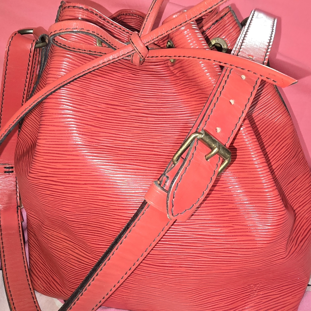 Red Designer Bucket Bag